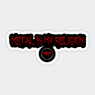 Metal Is My Religion - KMaNriffs Logo - RED Sticker